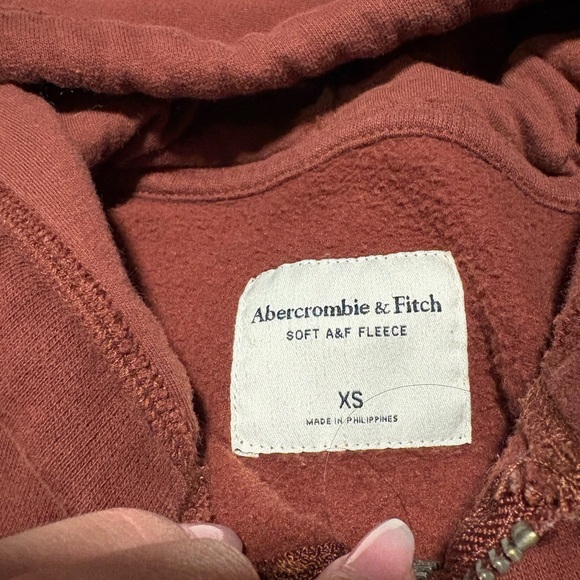 Y2K Style Abercrombie & Fitch Full Zip Logo Hoodie Spellout XS - Picture 4 of 7